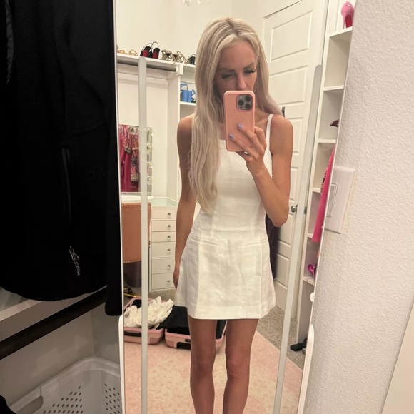 REFORMATION Phillipa White Linen Dress 6 - Picture 3 of 8